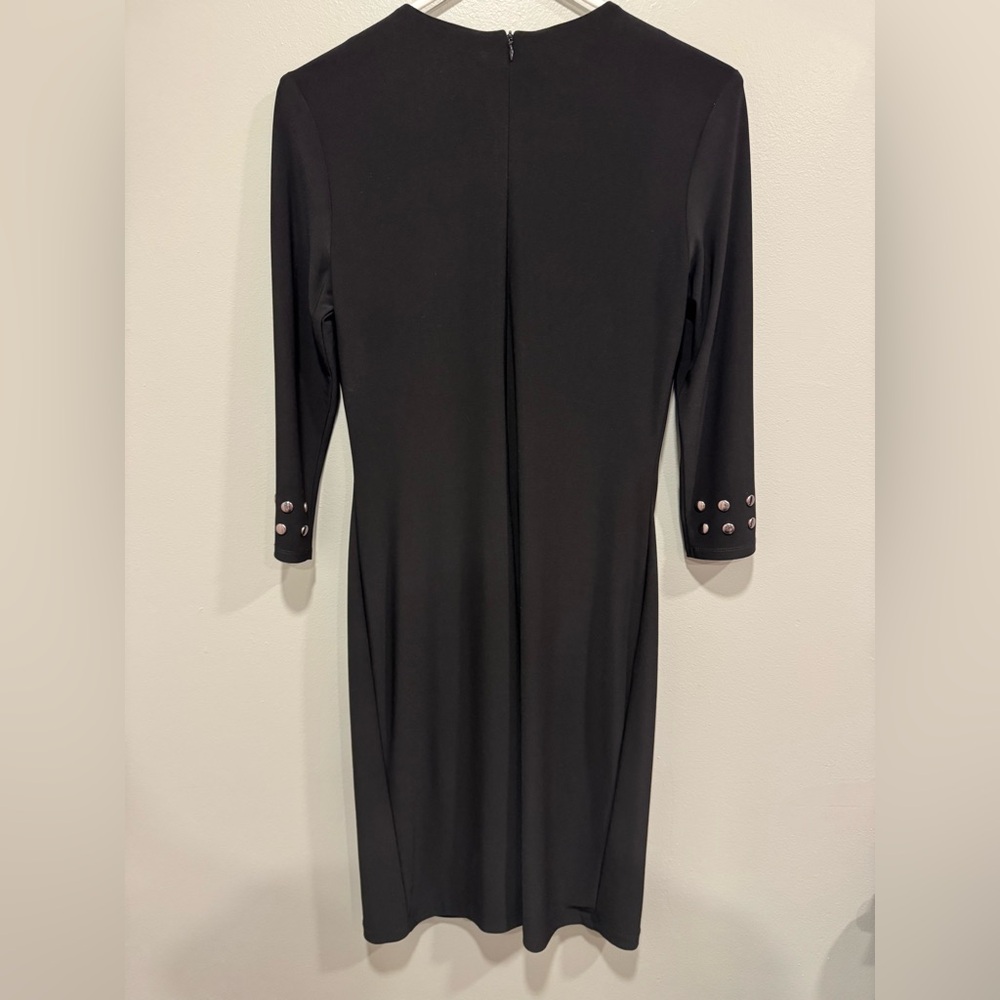 Joseph Ribkoff Black Silver Studded Dress Size 4 - Picture 4 of 7